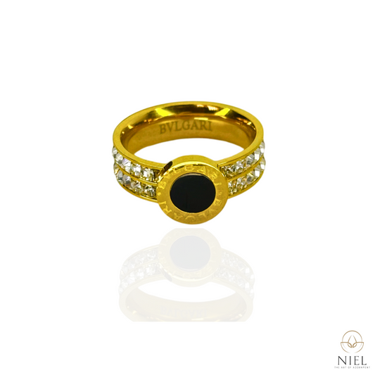 Exclusive Bvlgari Blackstone Ring l 18K